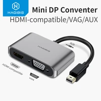 hagibis mini displayport to hdmi compatible vga adapter thunderbolt 2 converter 4k dp cable for apple macbook air pro surface