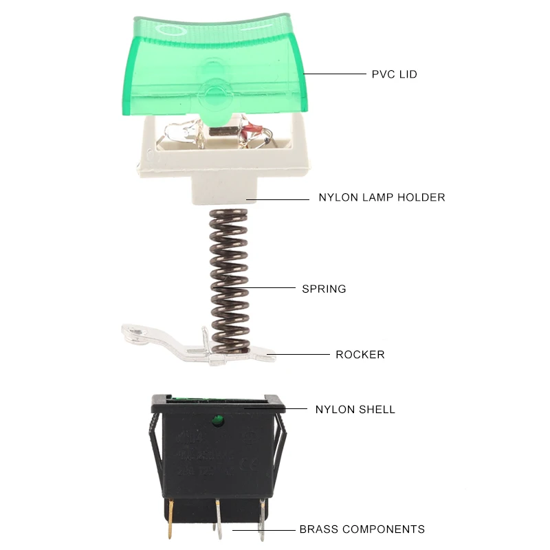 5 шт. кнопочный переключатель KCD4 16 А/2/3 в 20 А/250 В