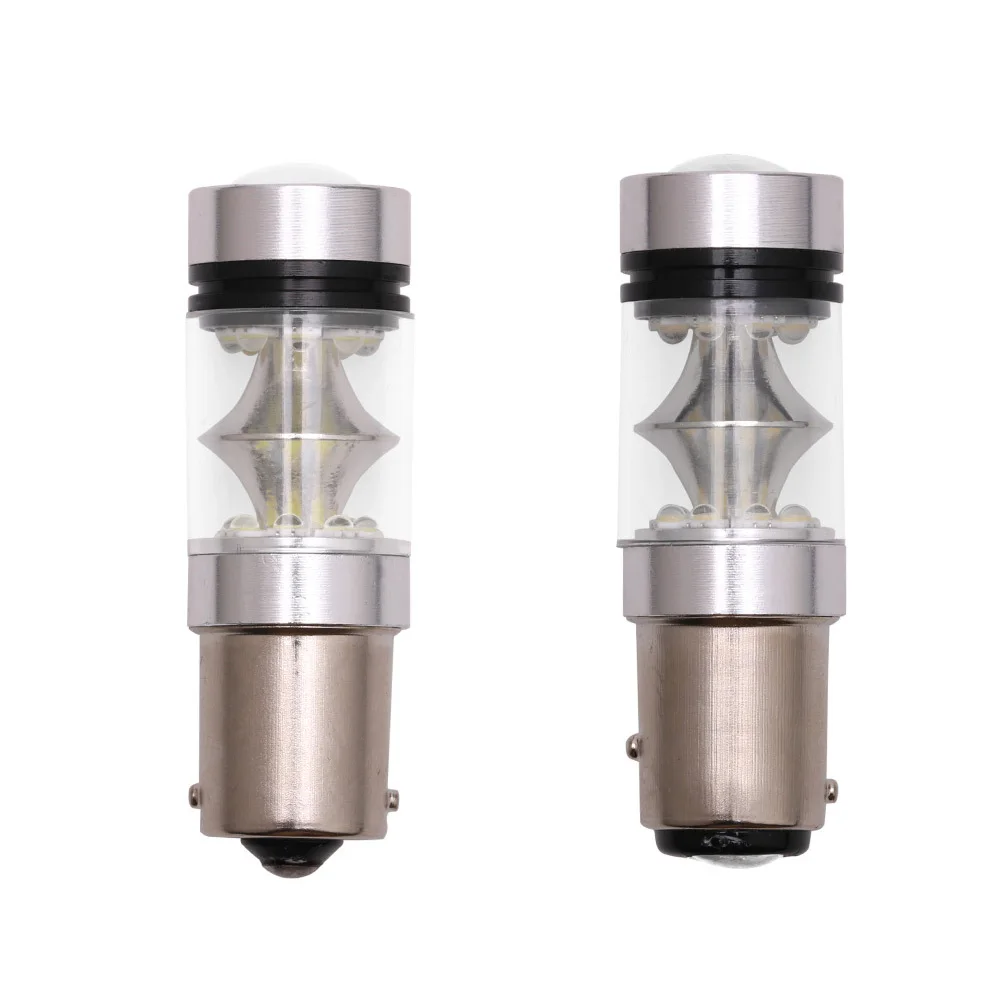 

360 Degrees LED Lights Aluminum Canbus Reverse White 1 Pair DC 12V-28V