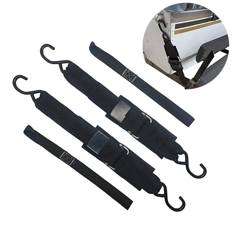 

Trailer Boat Transom Tie Down Straps Marine Safety Bunding Belt with Metal Buckle Marine Traction Rope Cord