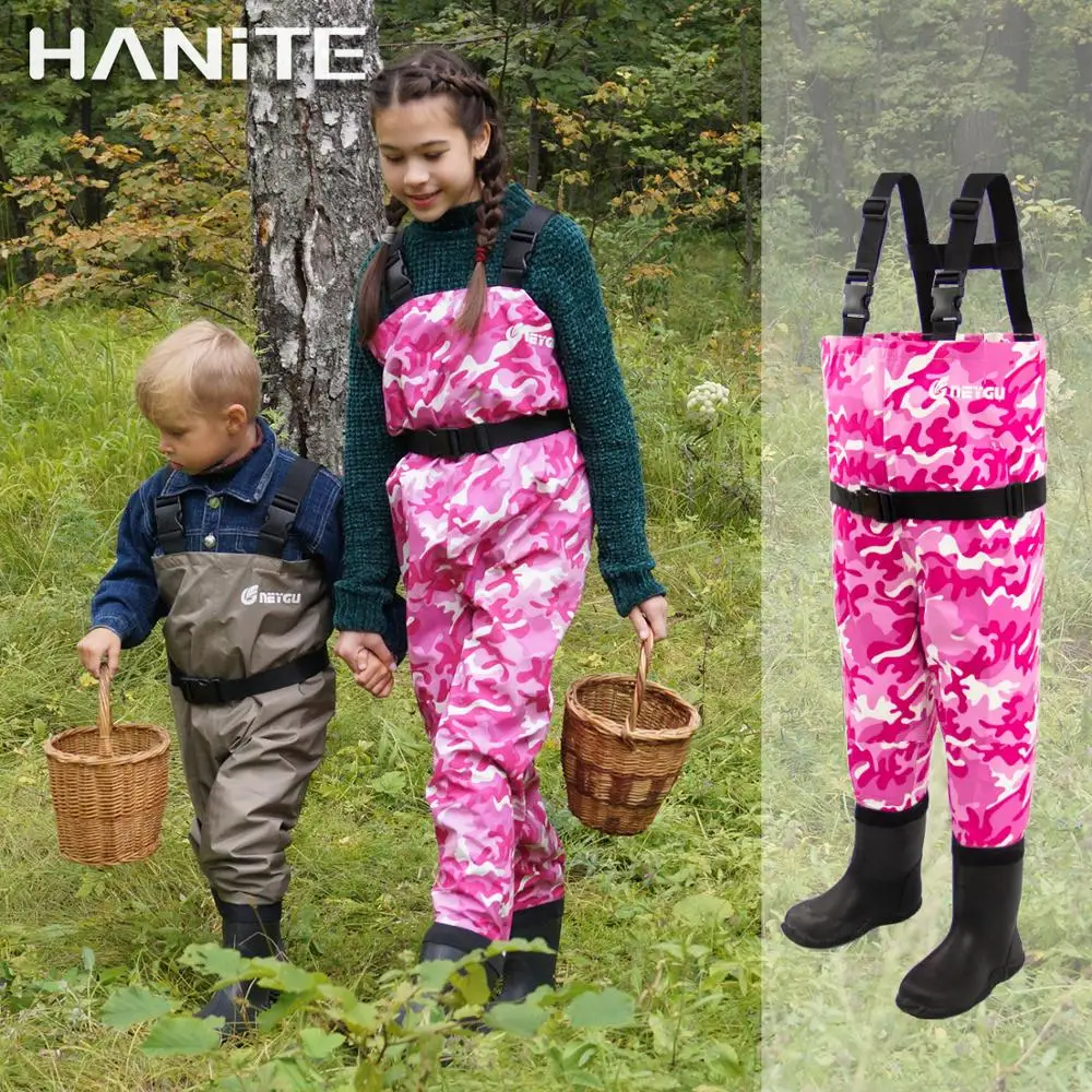 Детские рыболовные сапоги HANITE с ботинками камуфляжные Молодежные детские для
