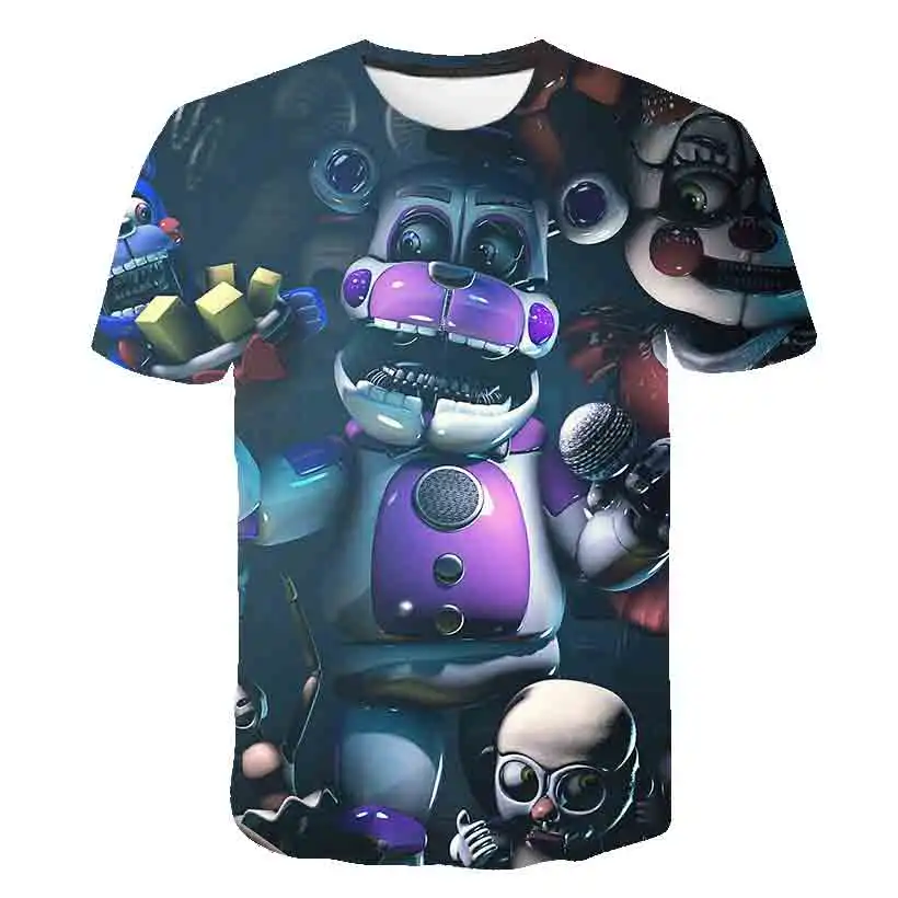 

Summer Men'S And Women'S Children'S Fashion Short-Sleeved 3D Printing Sports And Leisure Round Neck Anime Cartoon T-Shirt 4T-14T