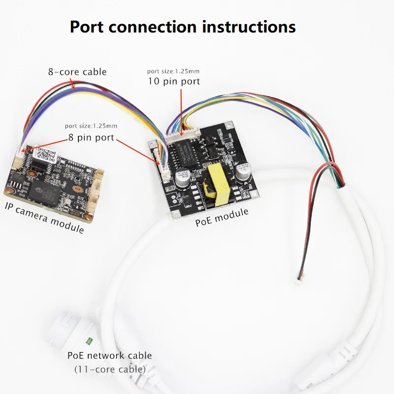 Плата модуля PoE для сетевых IP-камер видеонаблюдения питание от сети Ethernet 12 В 1 А