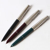 hero brand 616 fountain pen font black green stainless steel fine nib 0 5 mm school supplies office fountain pen ink