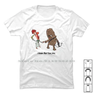 Funny Design Art T Shirt 100% Cotton Chewbacca Cartoon Parody Design Manga Sign Know Desi Now Fun Art Ny