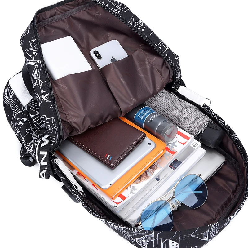 Милый модный рюкзак Новый Повседневный женский школьные сумки с узором на плечо