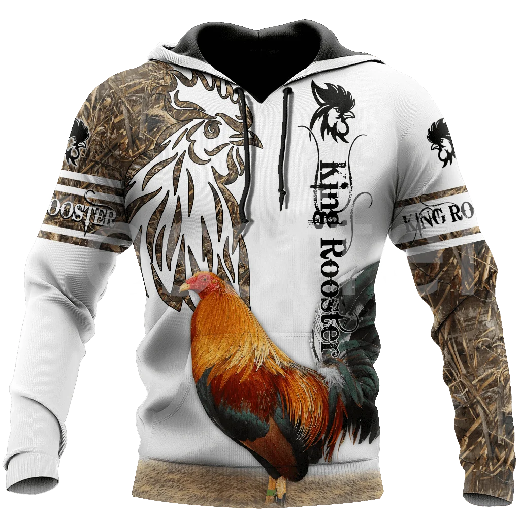 

Tessffel Rooster Chicken Cock Animal Camo Colorful Harajuku NewFashion Tracksuit 3DPrint Streetwear Jacket Hoodies Men/Women D16