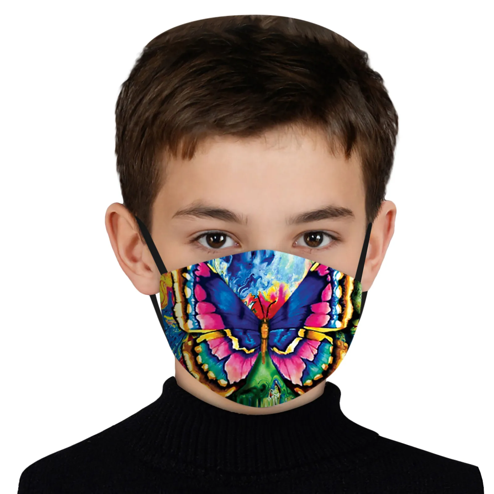 

1pc Adult Children Kids Mask Butterfly Printing Outdoor Mouth Masks Protection Face Masks Reusable Mascarilla Parent-child Style