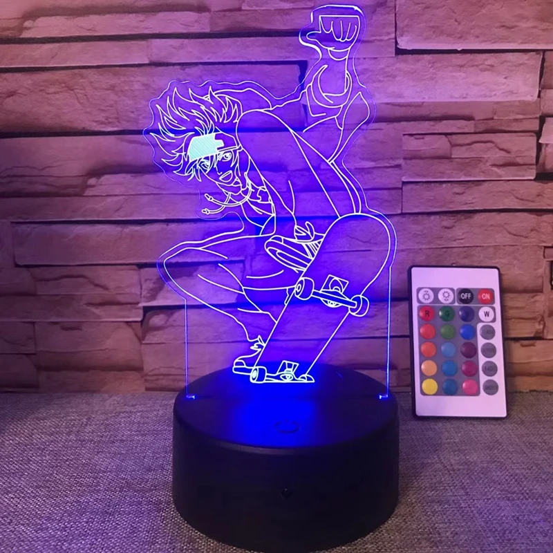 

Светодиодсветильник акриловая лампа SK∞ 3D в стиле аниме SK8 бесконечность для украшения дома, подарки, гаджеты, фигурка Hawks, новинка SK8, 3d-лампа...