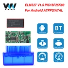 Мини ELM327 V1.5 PIC18F25K80 ELM 327 V1.5 OBD2 беспроводной адаптер odb2 сканер для Android OBD 2 OBD2 автомобильный диагностический инструмент