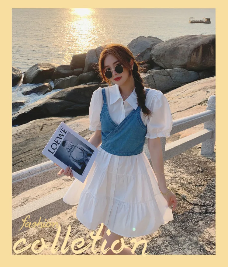 

Cmaz vestidos para mulher vero 2021 estilo coreano