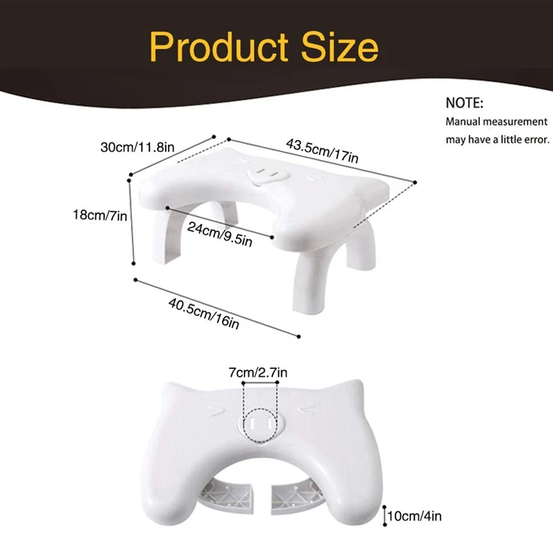 

Folding Toilet Stool,Multifunctional Squatting Stool with Aromatherapy,Creative Non-Slip Toilet Seat Stool