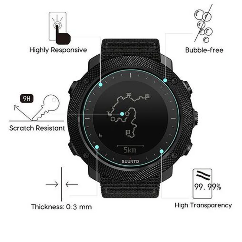 Защитная пленка из закаленного стекла прозрачная защита для Suunto подача Альфа