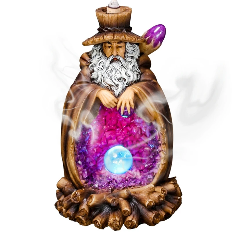 

Курильница для благовоний с подсветильник кой и держателем для благовоний