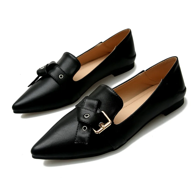 

2021 spring women's loafers leather casual shoes loafers chaussure femme zapatillas mujer