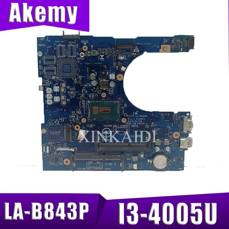 CN 05K7K8 5K7K8 для Dell vostro 5458 5558 Материнская плата ноутбука AAL10 LA B843P I3 4005U VGA порт