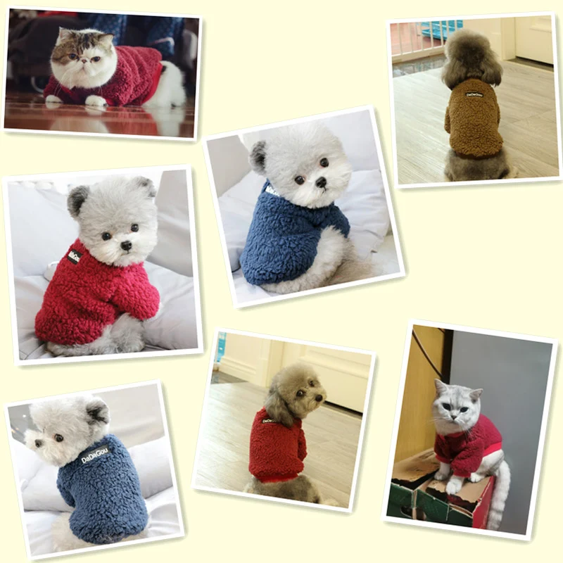 Зимняя одежда для собак флисовые пальто домашних питомцев костюм собаки куртка