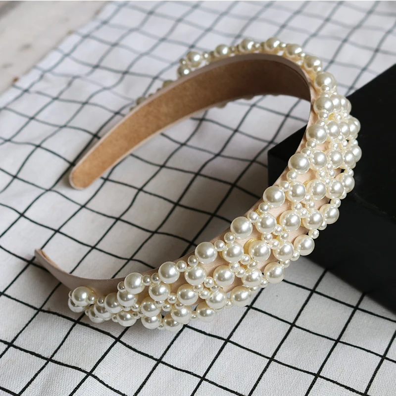 Новая мода разнообразие подиума вручную сшитые жемчужные бусины свадебная тиара
