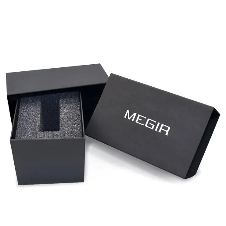 MEGIR Watch for spoort men Multi-function leather stereo dial timing men's quartz wristwatch 2065 zegarek damski | Наручные часы