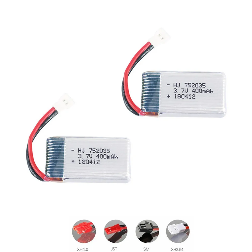 Литий ионный аккумулятор для дрона H31 SYMA X15 752035 3 7 В 400 мАч X15C X4 H107 KY101 E33C E33 U816A V252