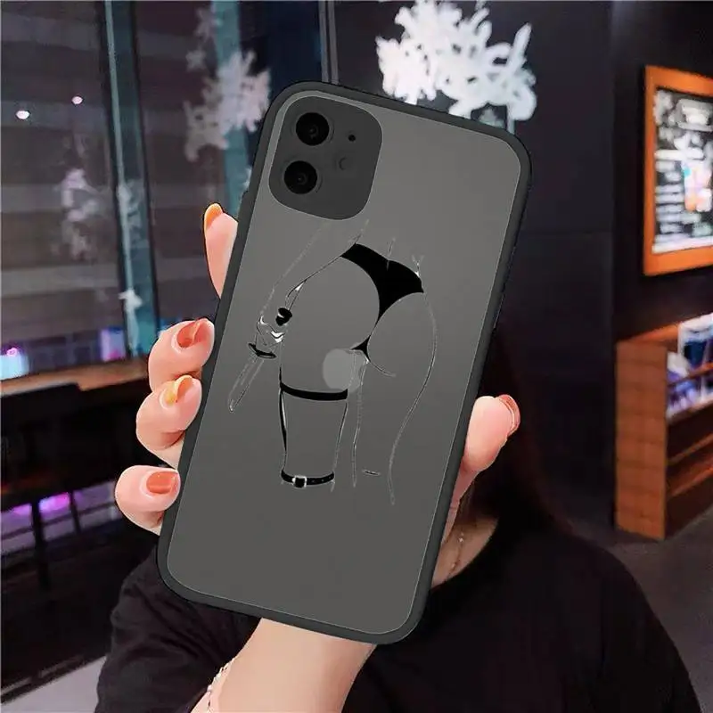 

Sexy bikini girl Phone Cases Matte Transparent for iPhone 7 8 11 12 s mini pro X XS XR MAX Plus cover funda