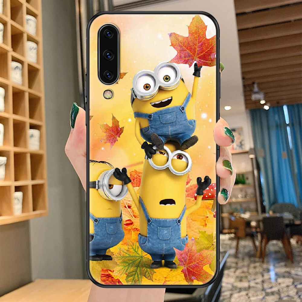 

Cartoon Miniones Lovely Phone case For Samsung Galaxy A 3 5 7 8 10 20 21 30 40 50 51 70 71 E S 2016 2018 4G black fashion shell