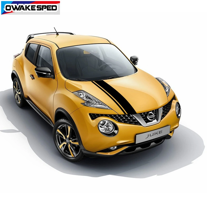 Автомобильный капот гоночные полосы для Nissan JUKE NISMO Sport Styling Авто Крышка двигателя капот Декор наклейки внешние виниловые наклейки