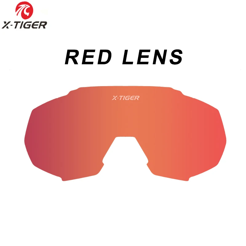 Red Lens X-TIGER JPC очки аксессуары Красный Розовый Зеленый поляризованные линзы фотохромные Замена линзы близорукость рамка велосипед солнцезащитные очки Feets - Цвет: Red Lens