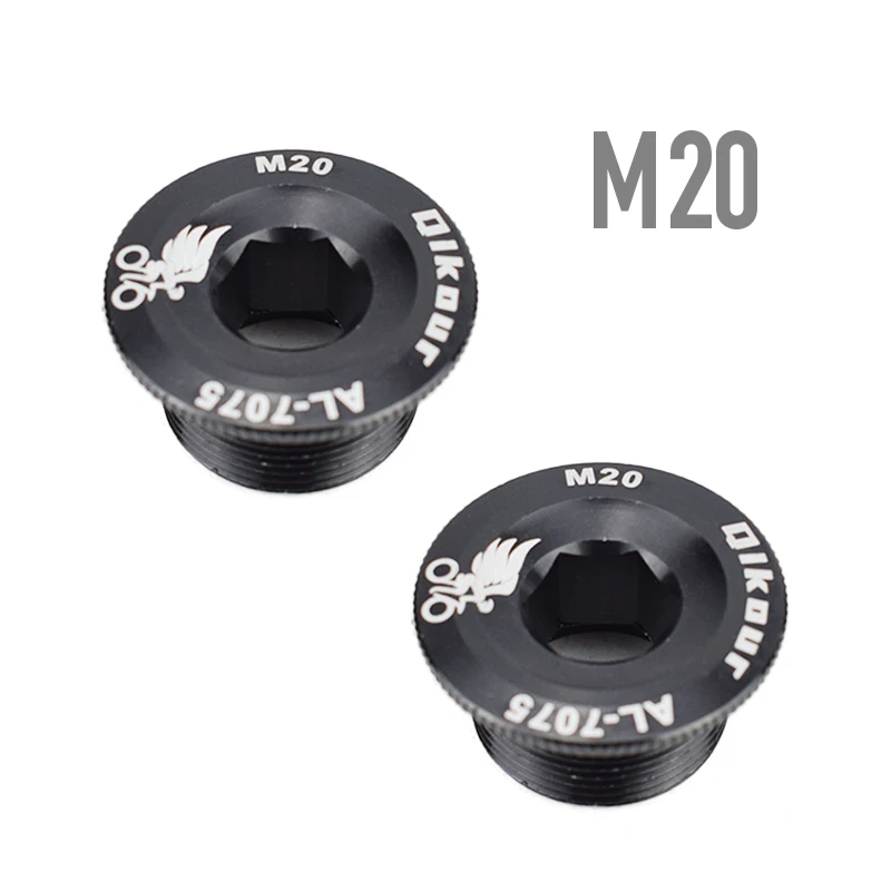 2PCS M20 black 1 шт. зубная пластина крышка шатуна кривошипная крышка M20 M18 M19 M15 MTB шатун для велосипеда алюминиевый BMX дорожный велосипедный фитинг 4 цвета - Цвет: 2PCS M20 black