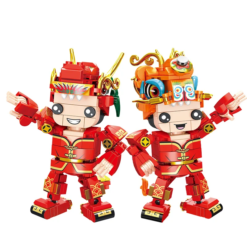 Кукла танцевальная Новогодняя китайская 438 шт.|Блочные конструкторы| |