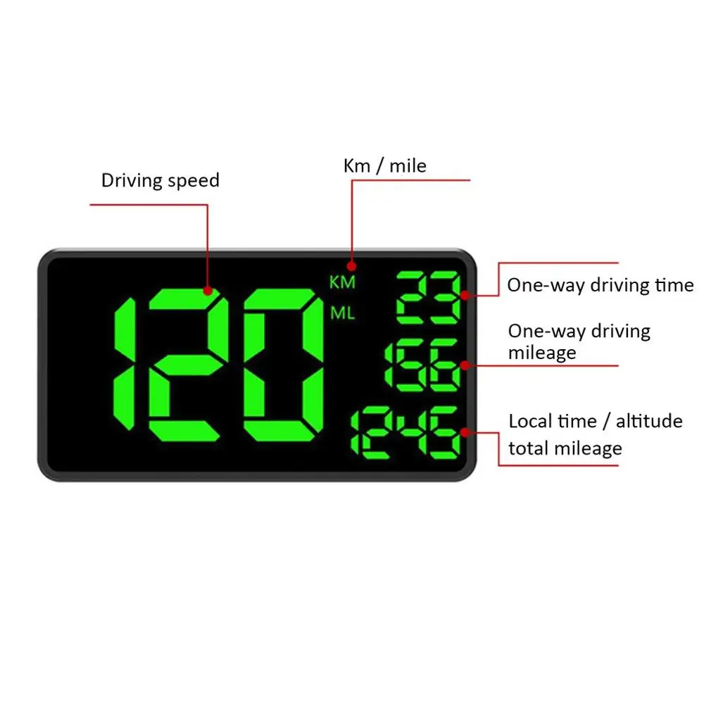 Mb Am078 Gps Скорость ometer 6 2 дюймов Экран автомобиля Hud Дисплей более Предупреждение