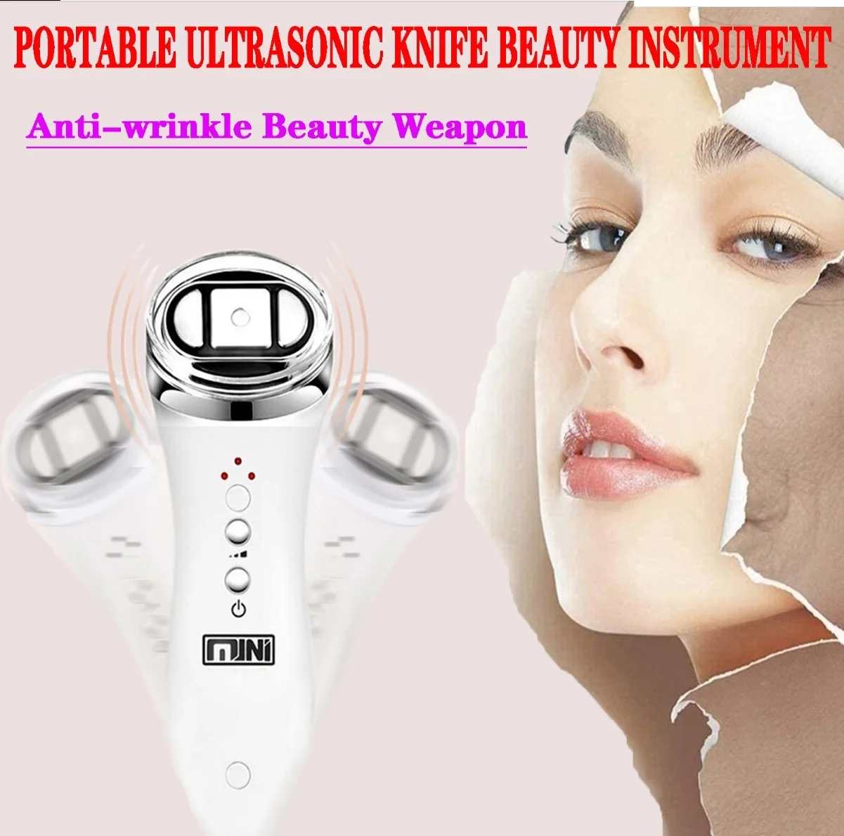 Goedkoop Ultrasone Hifu Gezicht Gericht Echografie Bipolaire Massager Skin Care Anti-Aging Schoonheid Huidverzorging Gereedschap Schoonheid Machine