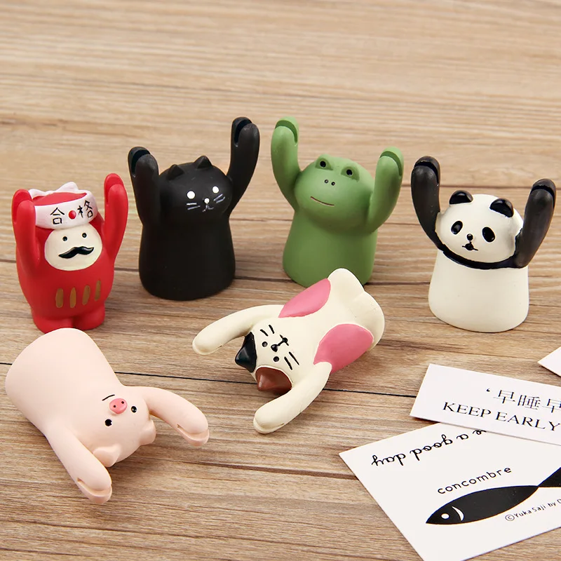 

Cute Cartoon Pig Panda Cat Frog Memo Clip Card Holder Lovely Photo Stand Kawaii Cake Decorations Card Holder Desk Organizer