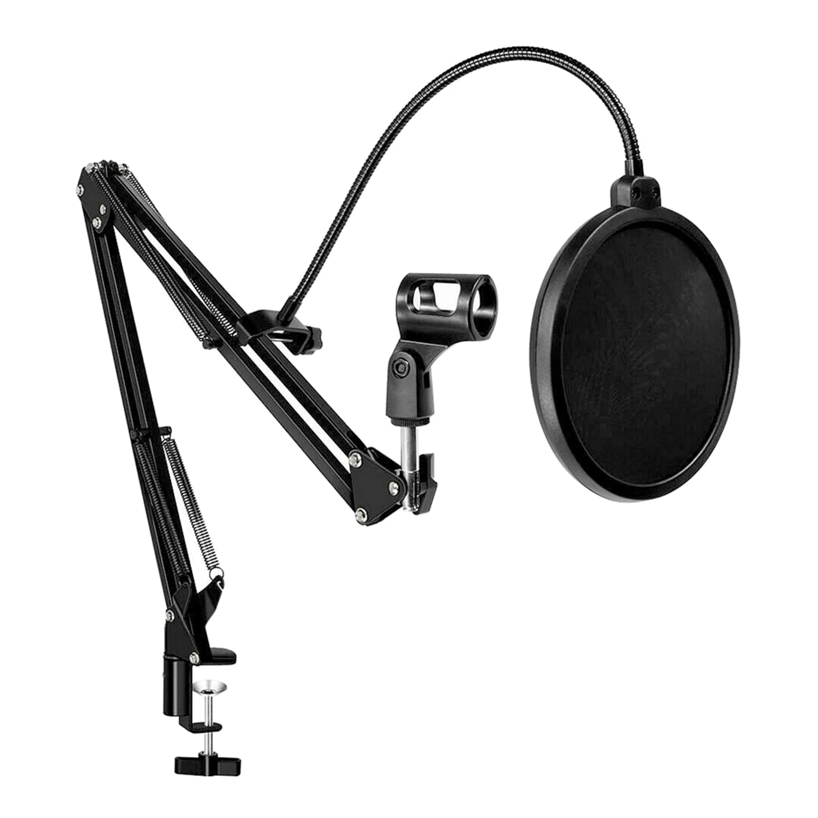 

Microphone Scissor Boom Bracket Stand with Filter and Mic Holder