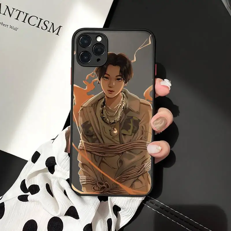 

Agust D suga art design pattern Phone Cases matte transparent For iphone 7 8 11 12 plus mini x xs xr pro max cover