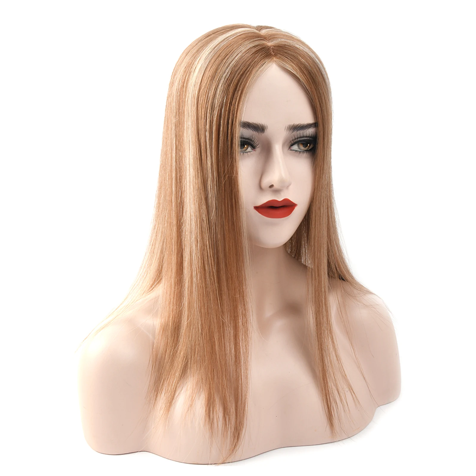 MW Remy человеческие волосы Topper Wig P6/8/613 6*6 5 дюйма KS MN665 Mono Net 4 клипсы в прямой
