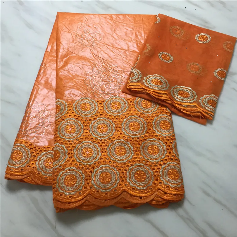 Модные камни изумительная вышивка Африканский Базен кружевная ткань и 2 ярдов