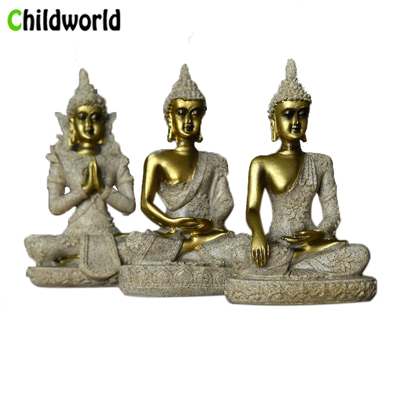 Childworld скульптура Будды из смолы песчаник ручной работы бытовой дисплей