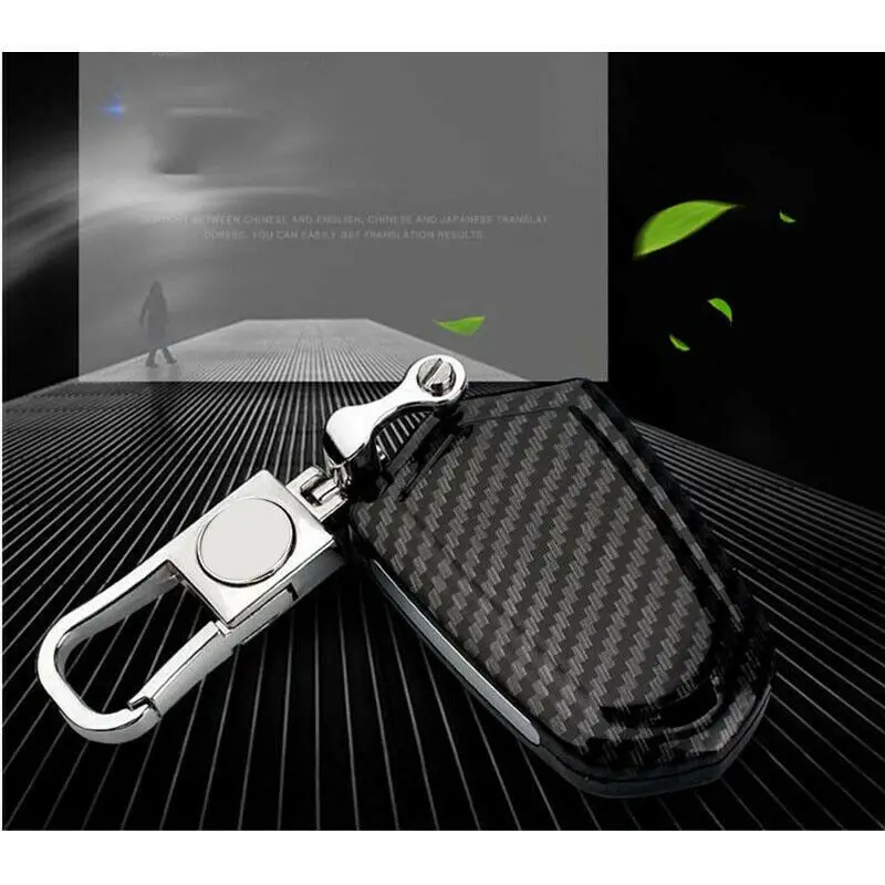 

Carbon Fiber Keyless Fob Smart Key Case Cover For Cadillac XT5 XTS CTS ATS