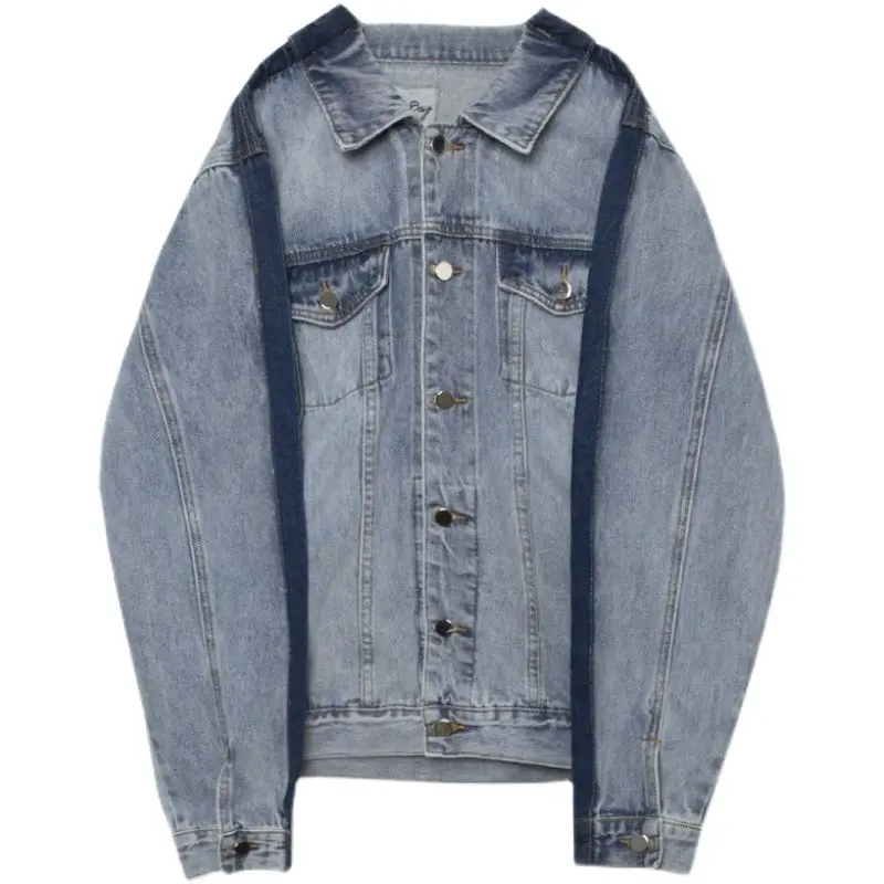 

IEFB Spring new niche deconstruction stereo Korean denim jacket for couple design loose streetwear big size denim coat male