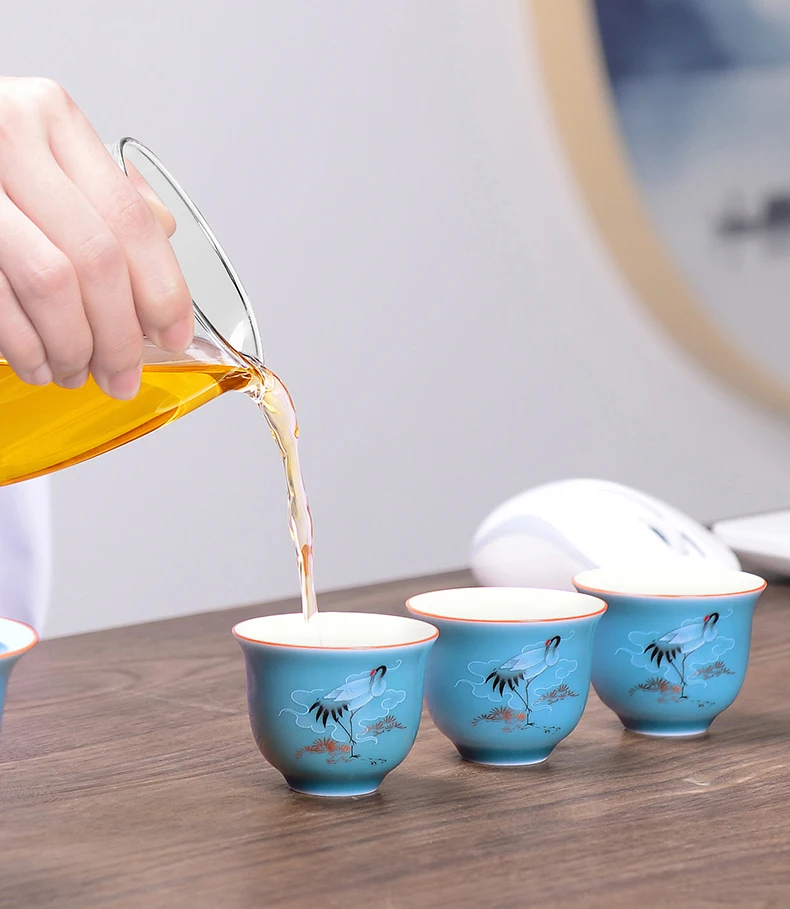 Синий и белый фарфор Gaiwan чай, гайвань комплект древней китайской глазурь Цзиндэчжэнь Чай набор чайная чашка для различных Чай