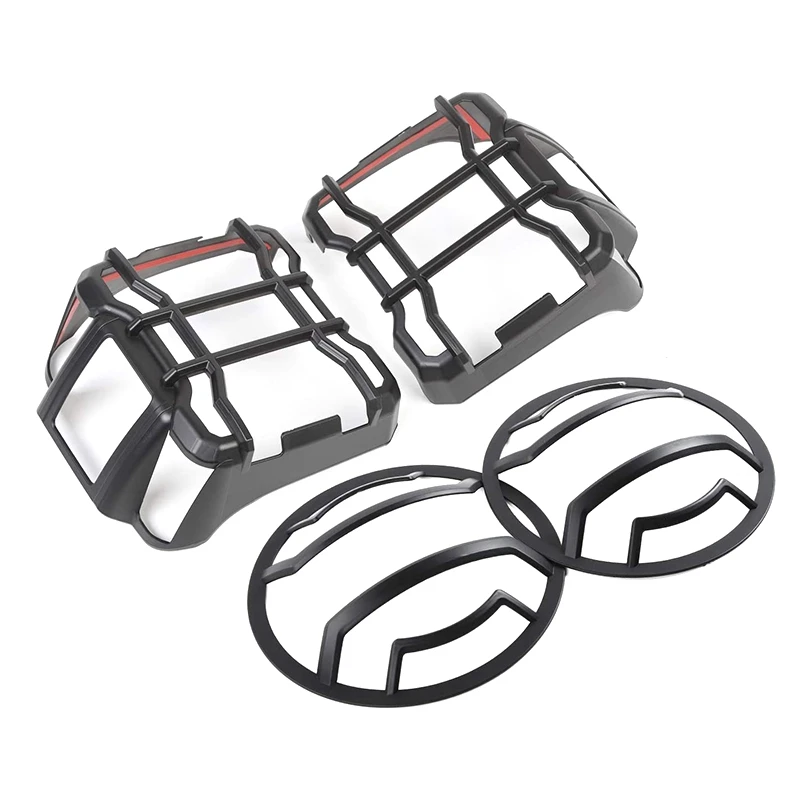 

AU05 -Front Headlights Guard Tail Lights Guard Trim Frame for Jeep Wrangler Jl 2018 2019 2020