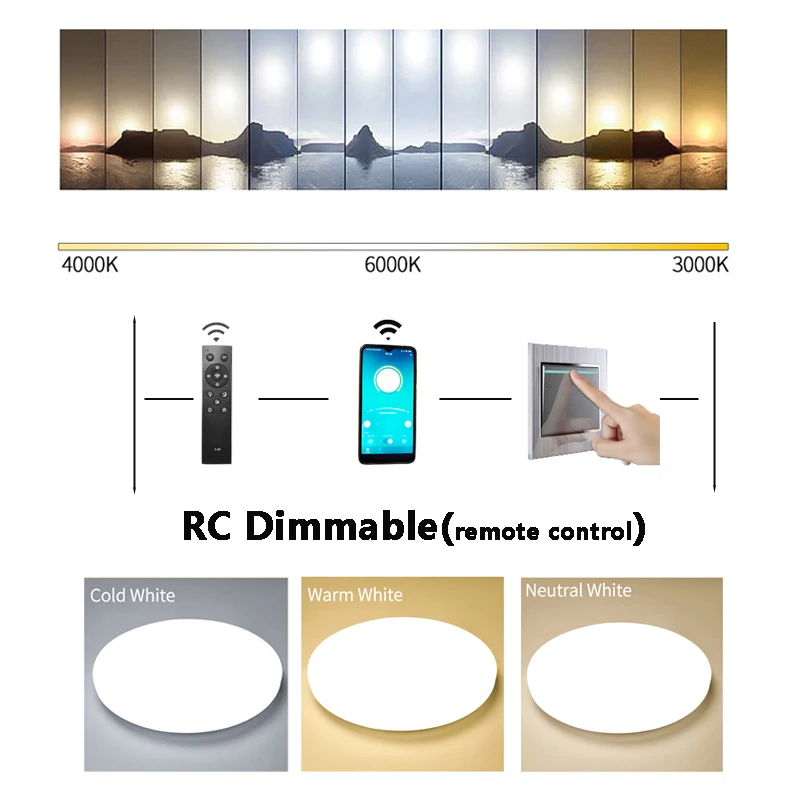 $75.53 Ceiling led lighting lamps RC dimmable have remote control modern bedroom living room lamp surface mounting balcony ceiling
