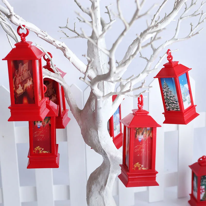 Рождественский светодиодный фонарь свеча светильник Санта-Клаус снеговик