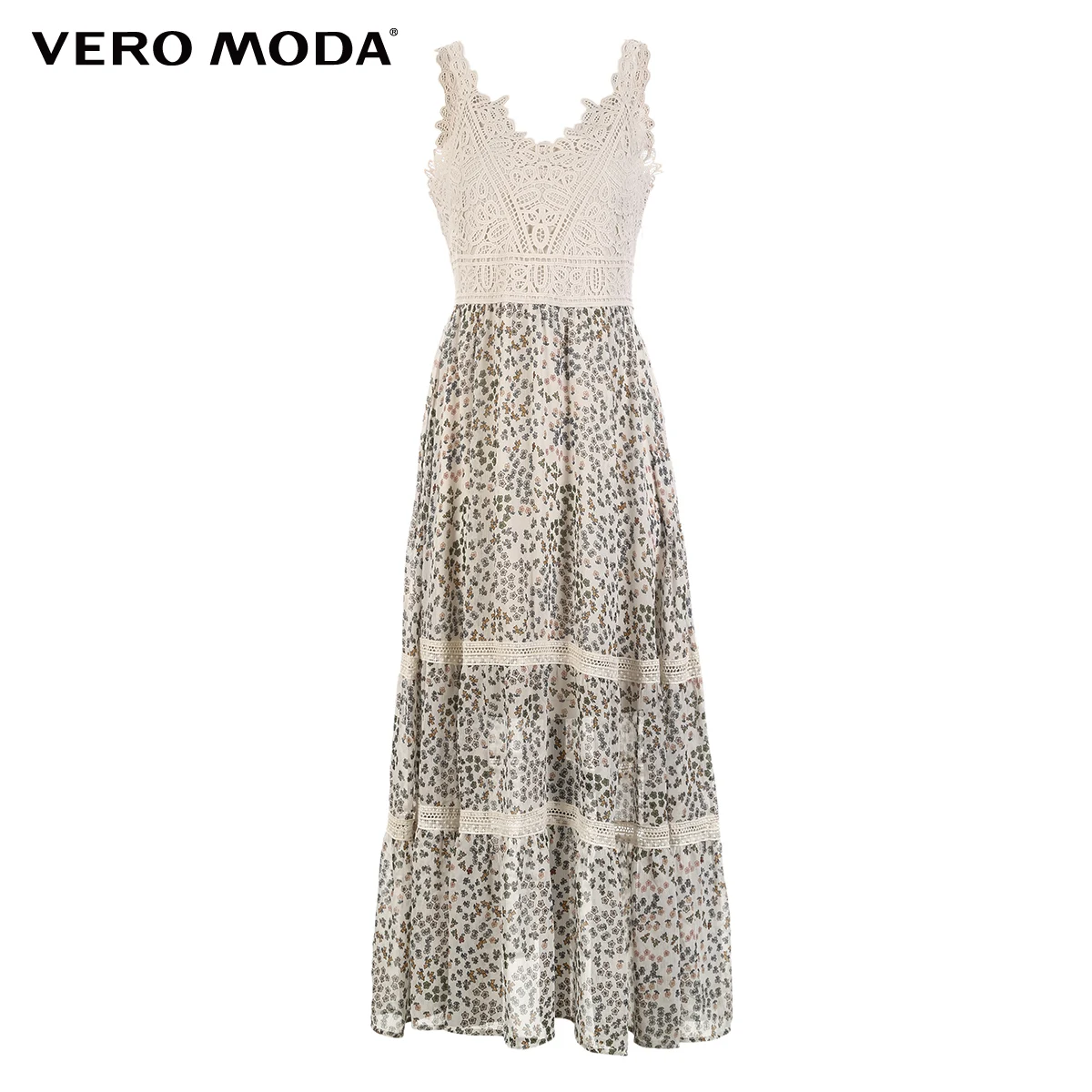 

Vero Moda Women's Floral Lace A-lined Shoulder Straps Dress | 31937A515