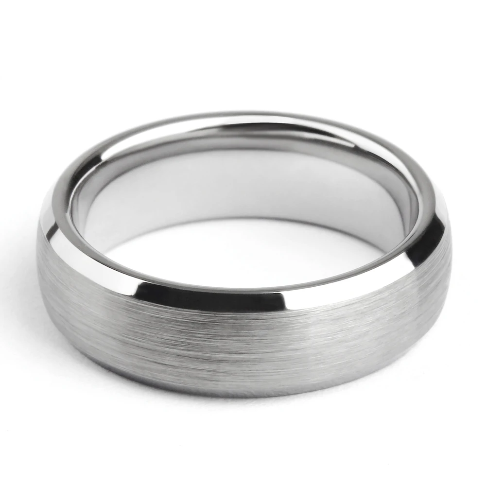 Сомэн 6 мм Серебряный Цвет вольфрам-Карбидное кольцо для женщин матовый