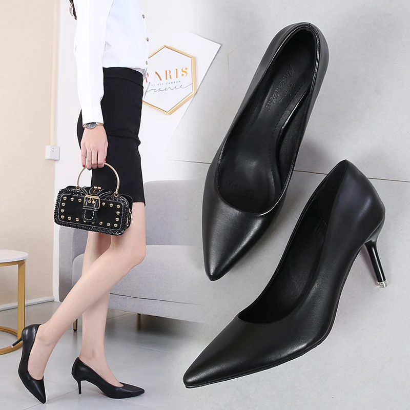 

Summer Sexy Women Pumps Stiletto Pointed Toe Shallow Career Footwear High Heels Elegant Wedding Office Work Shoes For Women