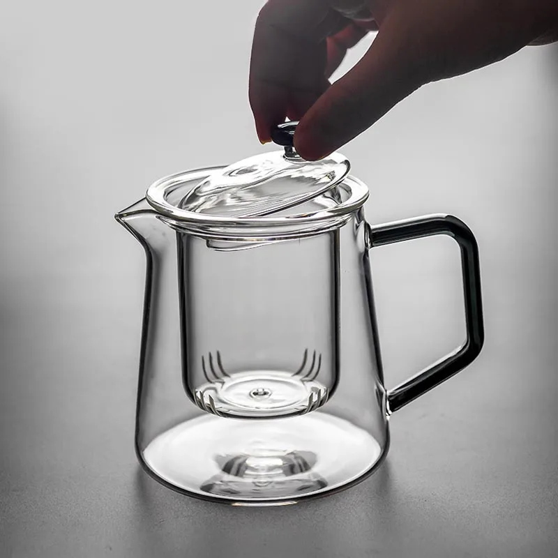 

580ml Heat-resistant Glass Teapots Lemon Flower Teapot Kung Fu Tea Pot Teaware Home Tea Kettle Drinkware with Filter Water Pots