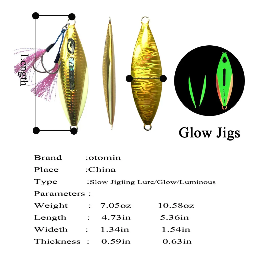 Как медленная металлическая джиггинг двойные крючки тонущий светящийся джиг 200 г