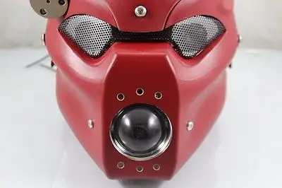 Красный светодиод Rage свинья голова фары круизер Чоппер стритфигтер улица голый